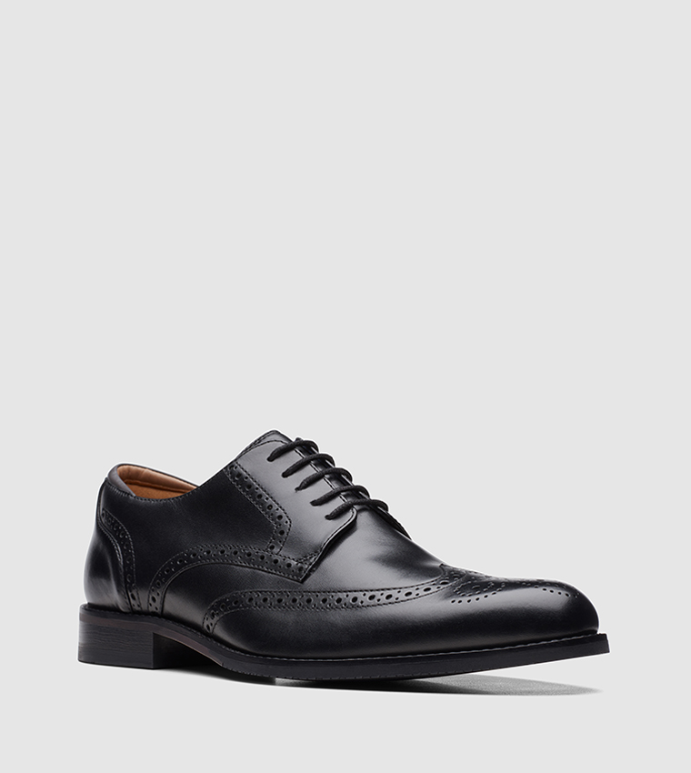 Buy Clarks Craft Arlo Limit Brogue Formal Shoes In Black | 6thStreet ...