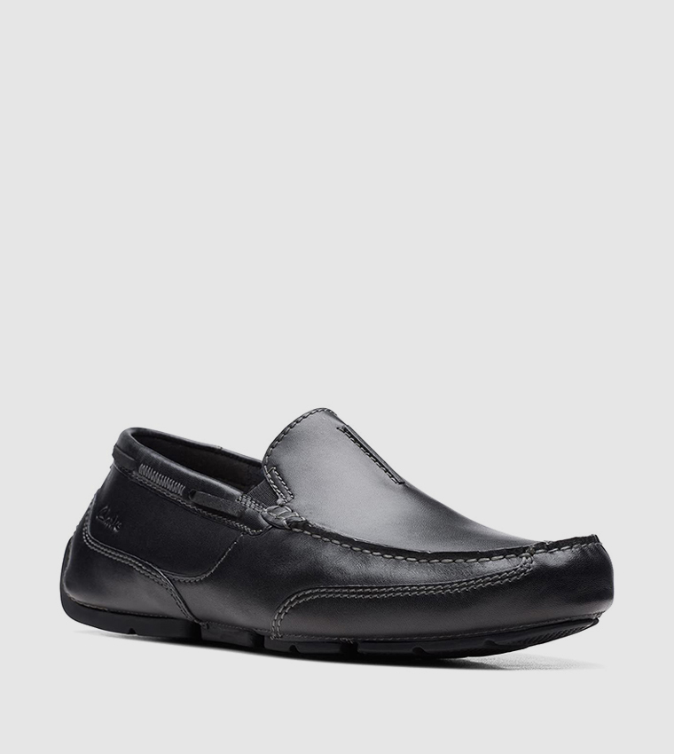 Buy Clarks Markman Seam Slip On Casual Shoes In Black 6thStreet Saudi Arabia