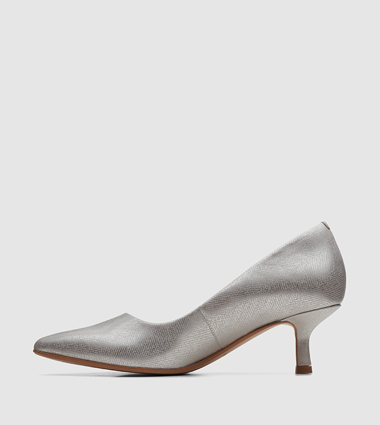 Violet 55 Rae Buy Clarks Violet 55 Rae Kitten Heel Pumps In Silver | 6thstreet Qatar