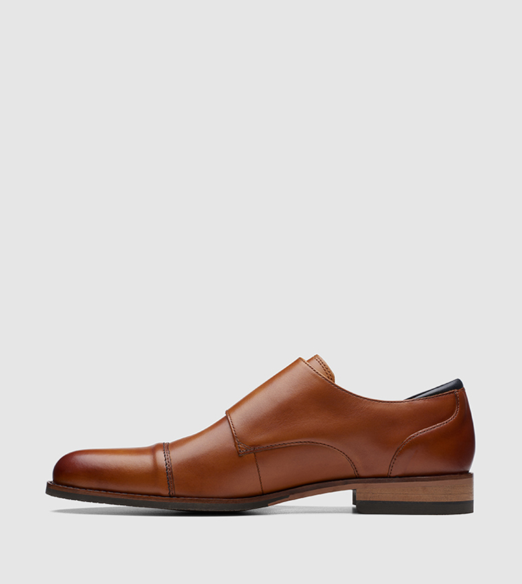 Buy Clarks Craft Arlo Monk Strap Formal Shoes In Brown | 6thStreet ...