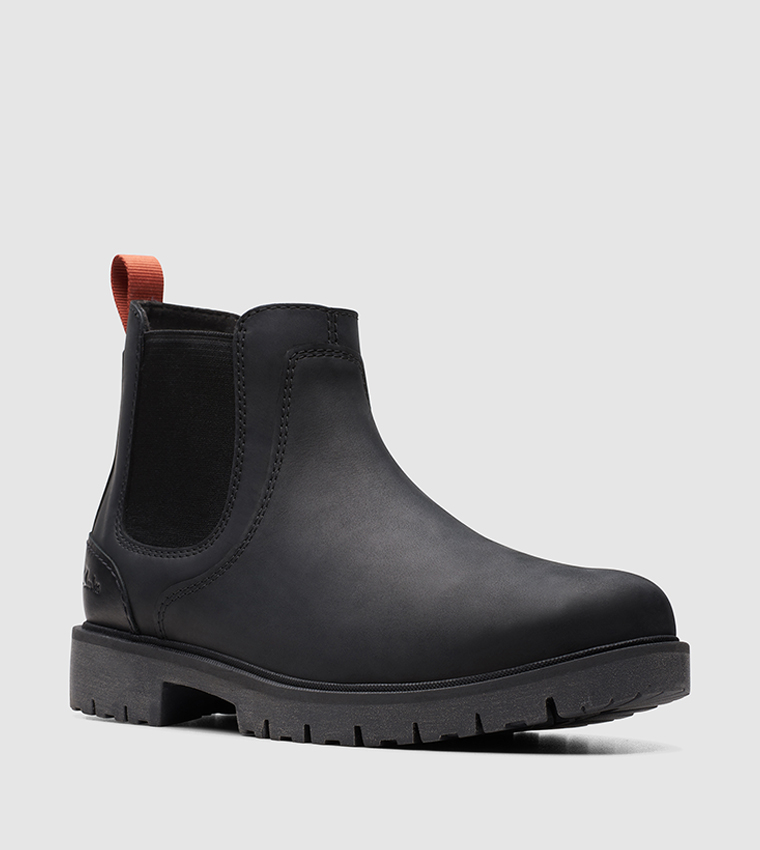 Clarks grey outlet chelsea boots