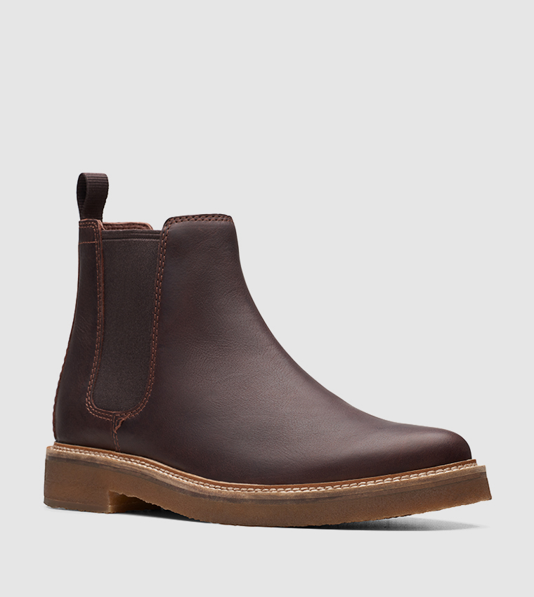 Clarks tan chelsea deals boots