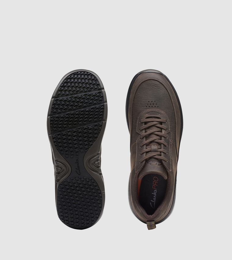 Buy Clarks Pro Lace Up Casual Shoes In Brown | 6thStreet Saudi Arabia