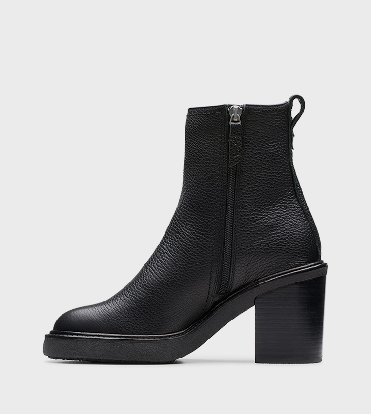 Cassiano Zippered Heeled Ankle Boots