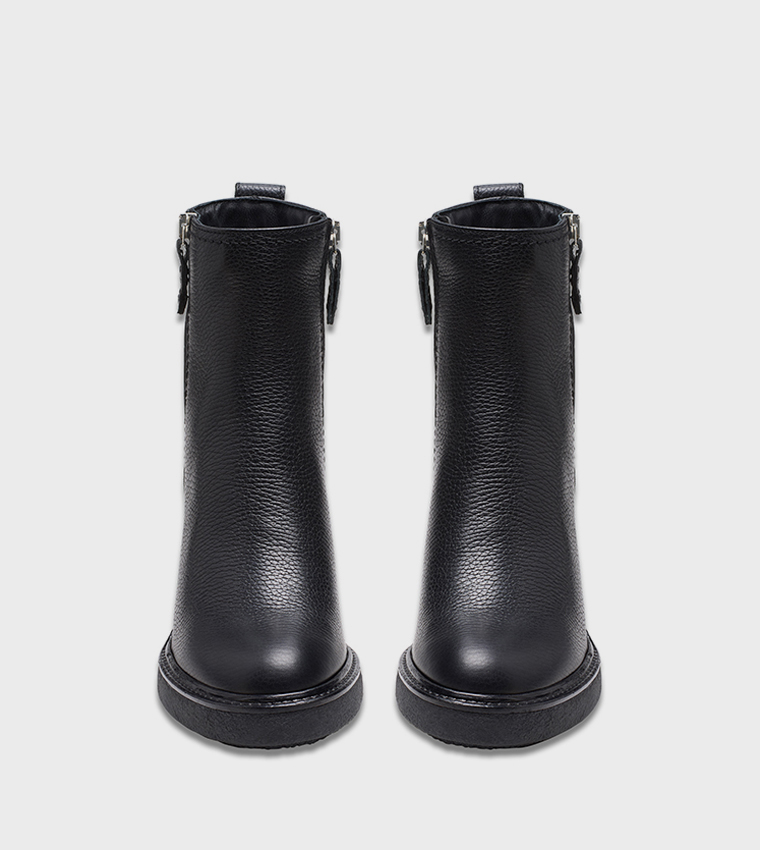 Cassiano Zippered Heeled Ankle Boots