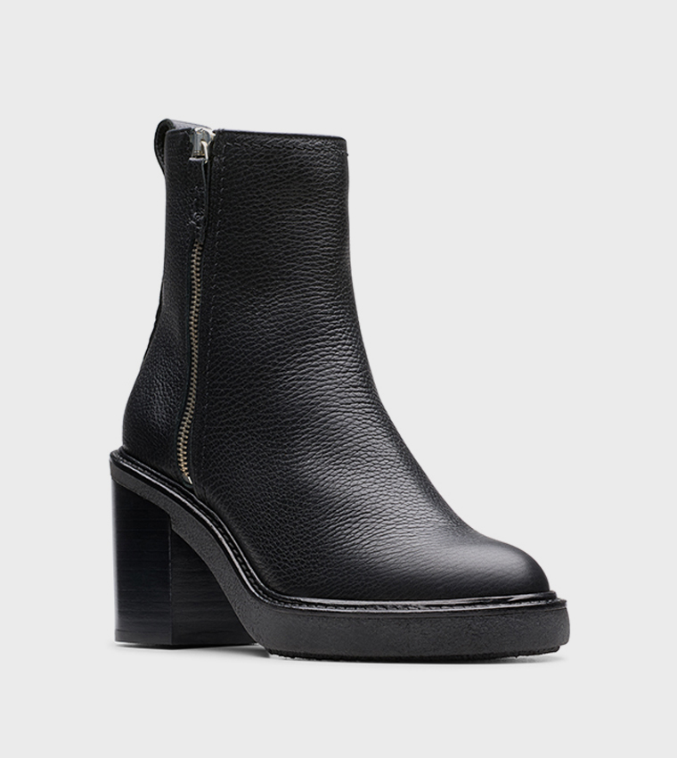 Cassiano Zippered Heeled Ankle Boots