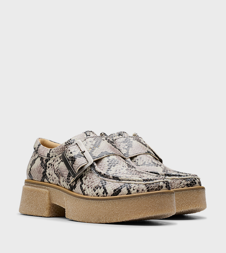 Linoso Monk Snakeskin Shoes