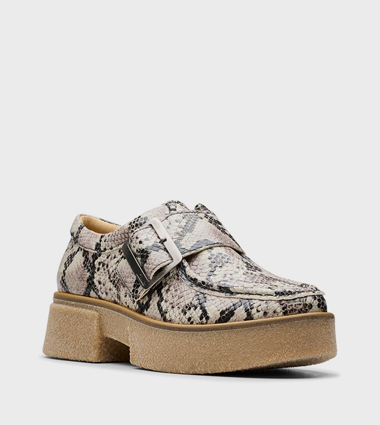 Linoso Monk Snakeskin Shoes