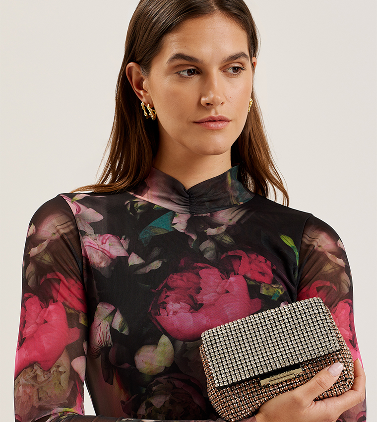GLITERS Crystal Mini Crossbody Bag
