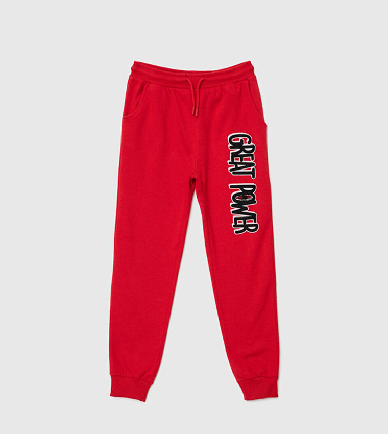 Buy Trendyol Embroidered Jogger Sweatpants In Red