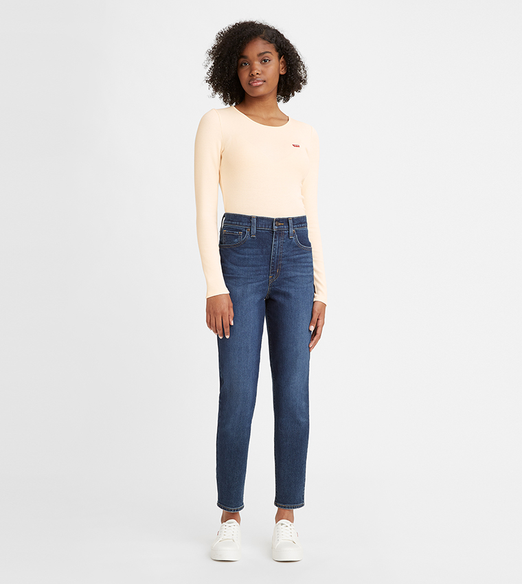 Buy Levi's High Rise Mom Jeans In Blue | 6thStreet Kuwait