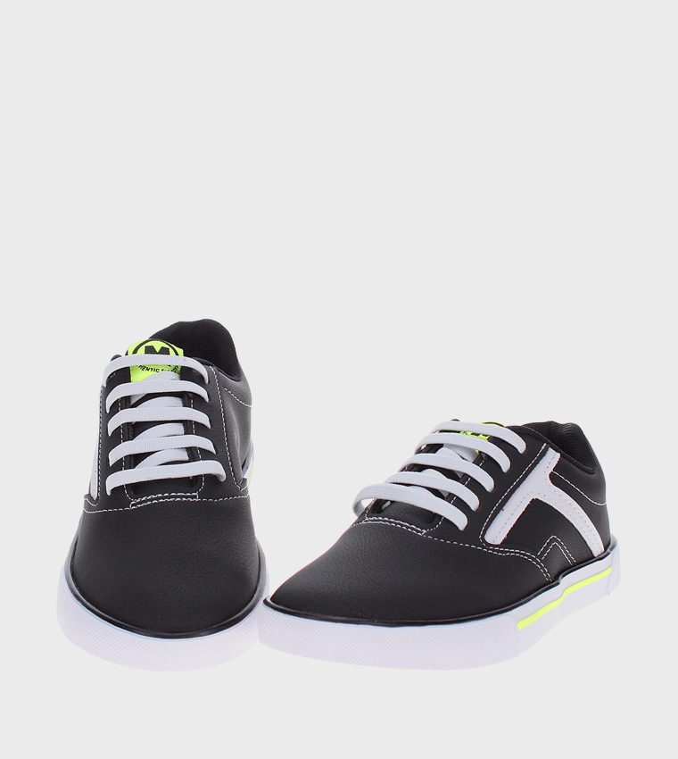 Round Toe Lace-Up Sneakers