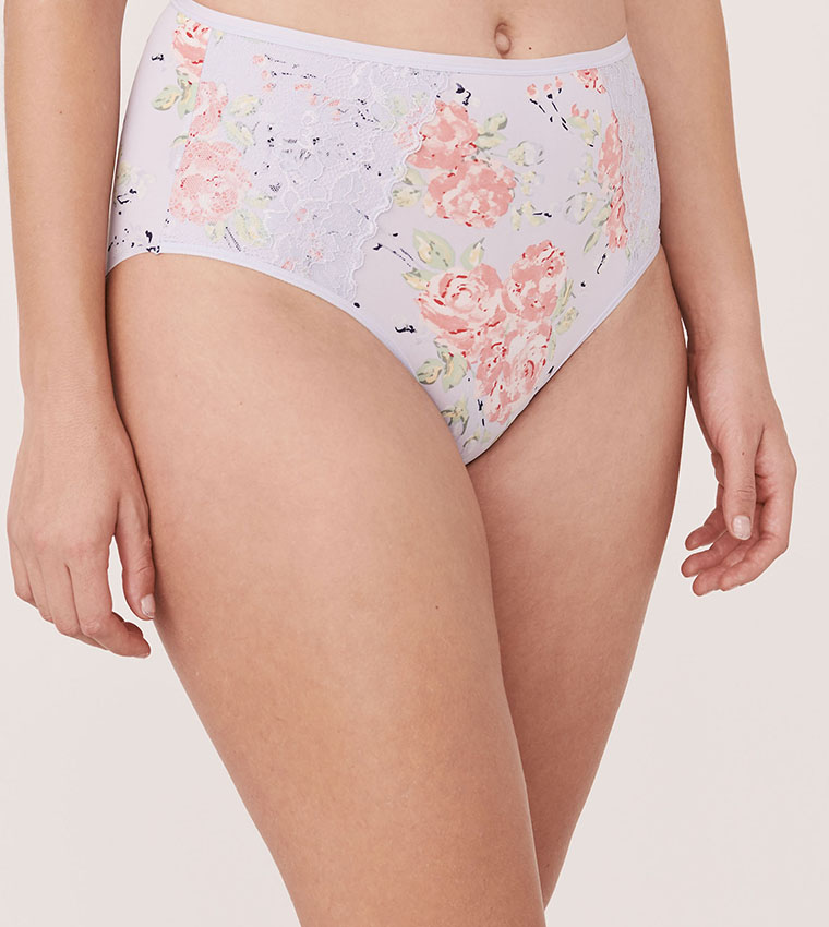 La Vie En Rose Navy Floral Print Panty