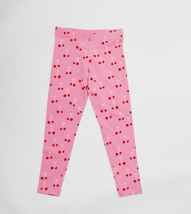 Buy Marks & Spencer Cherry Print Leggings In Pink