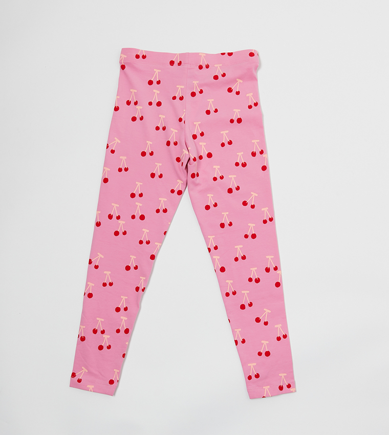 Buy Marks & Spencer Cherry Print Leggings In Pink