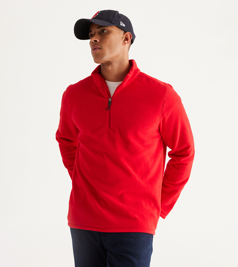 Red deals fleece jacket