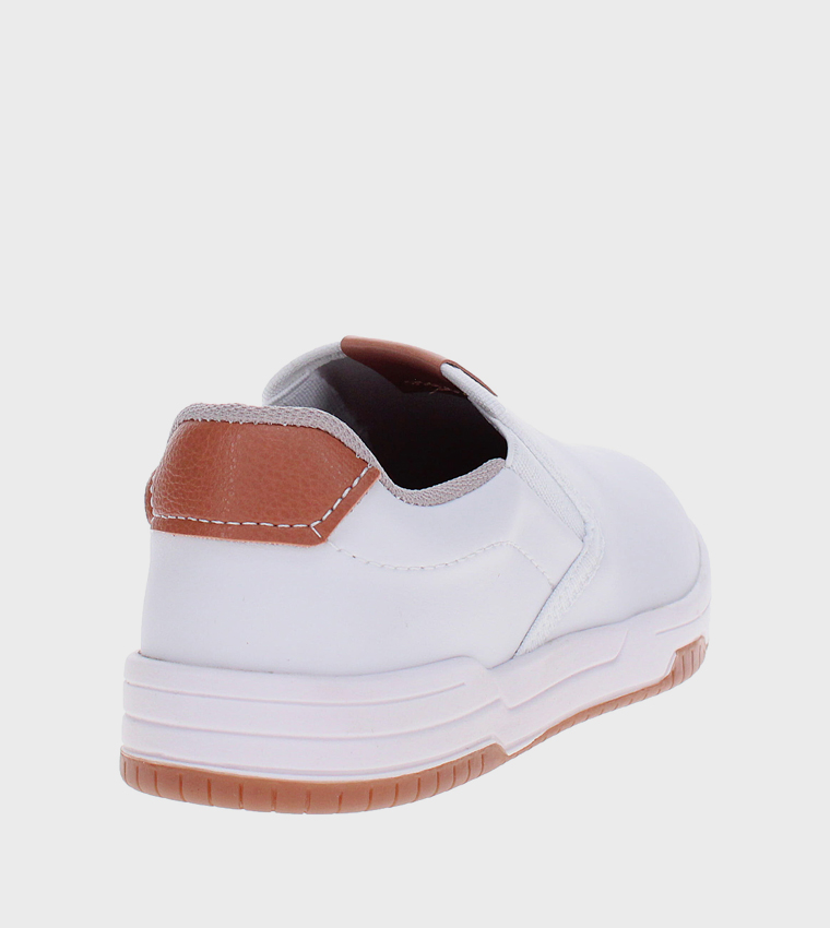 Solid Round Toe Slip-On Shoes