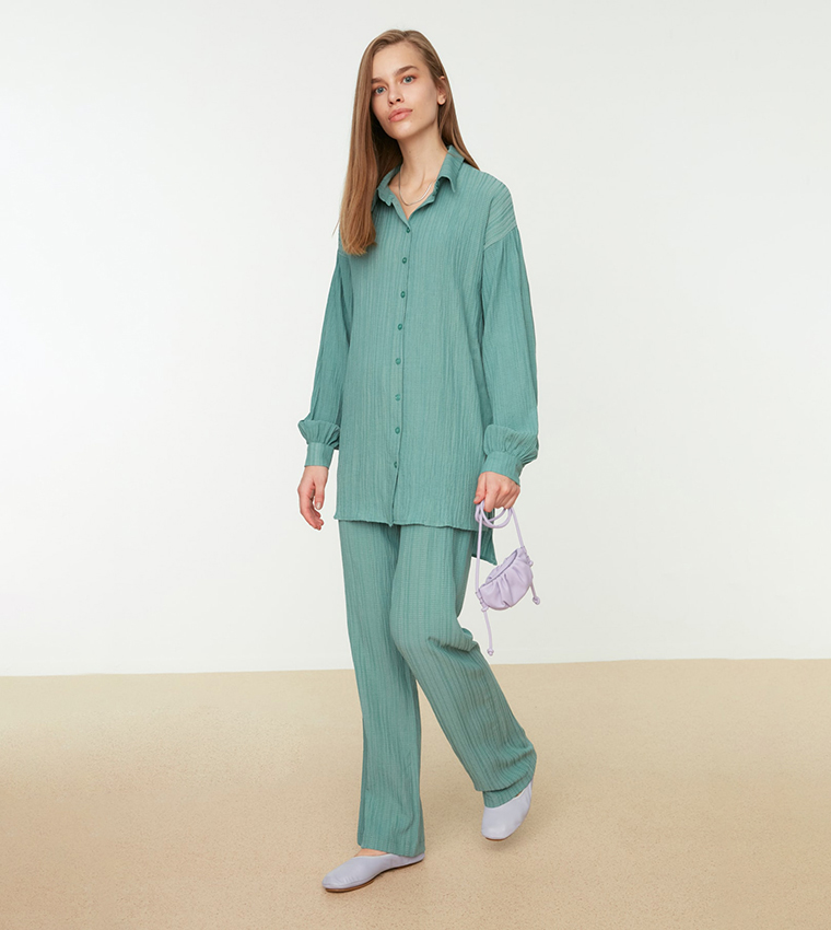 Solid Regular Fit Co-Ord Set