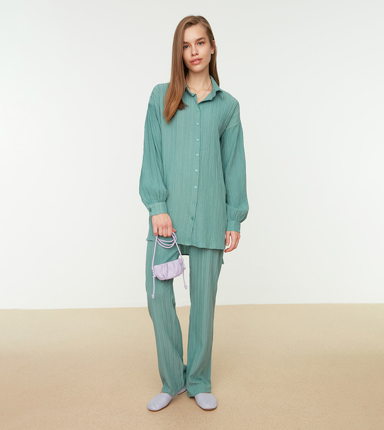 Solid Regular Fit Co-Ord Set