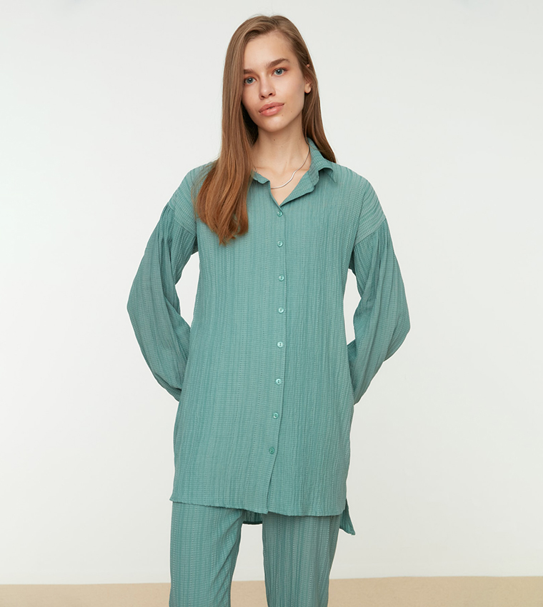Solid Regular Fit Co-Ord Set