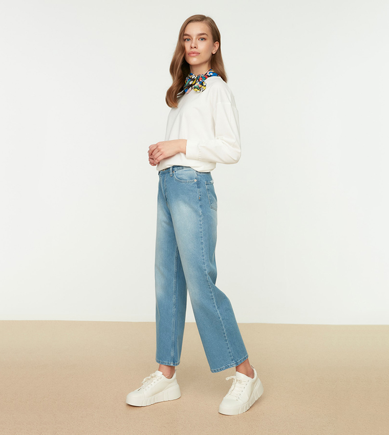 High Waist Wide Leg Jeans
