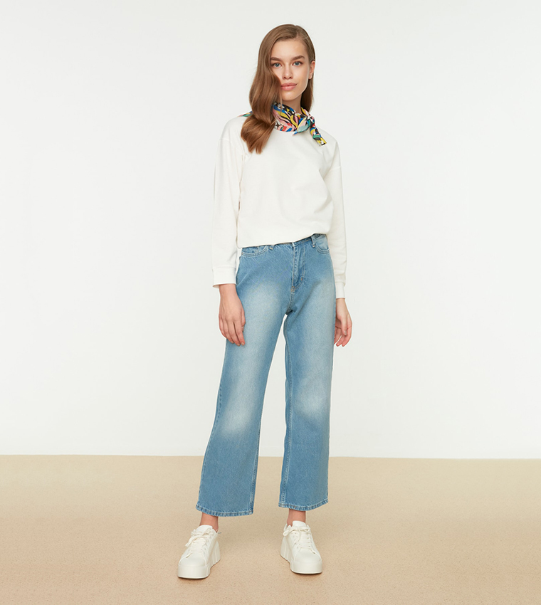 High Waist Wide Leg Jeans