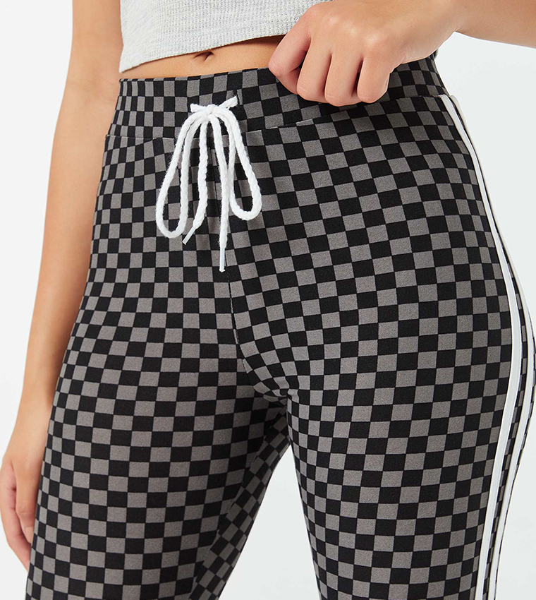 Checkered shop stripe leggings