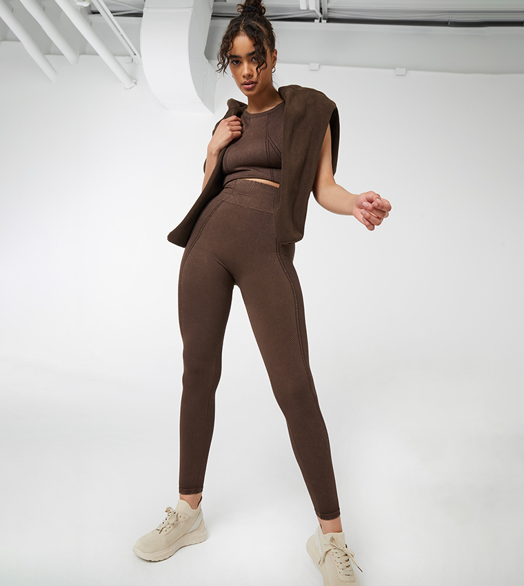 Buy Ardene Move Seamless Leggings In Brown