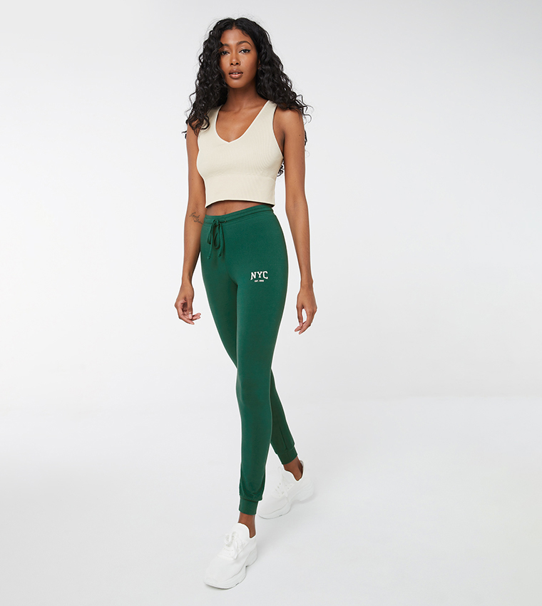 Columbia Lodge colourblock leggings in black/green