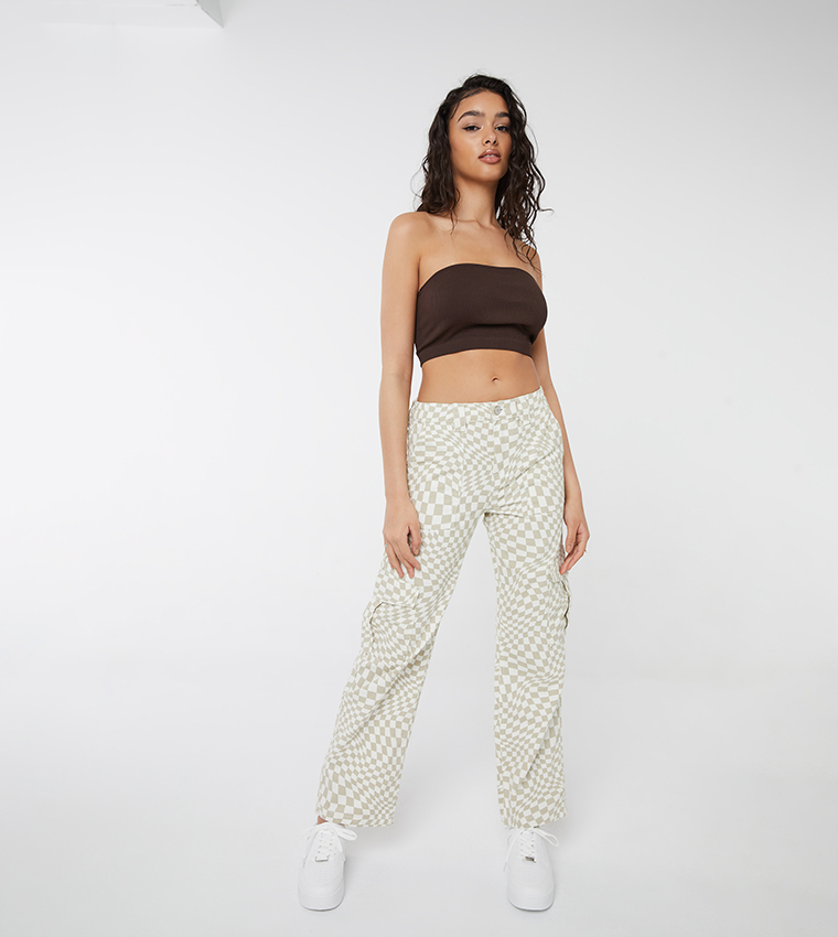 Checkerboard hot sale cargo pants