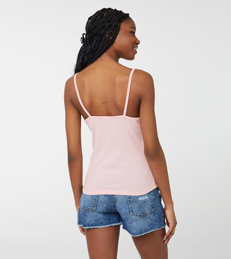 Button Accent Tank Top