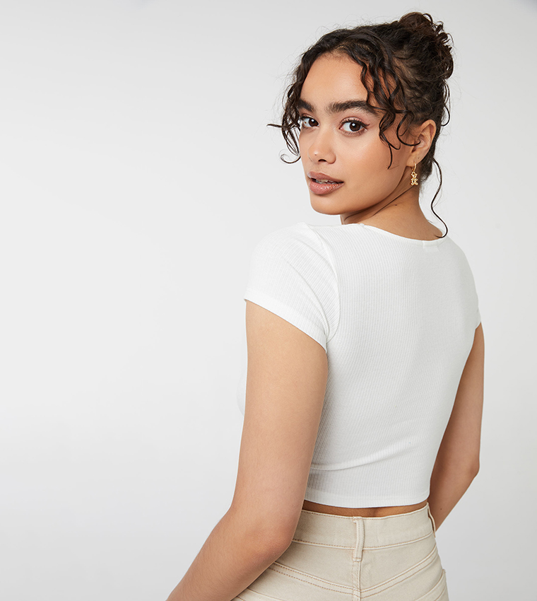 Cropped Bustier T-Shirt