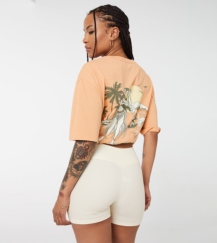 Ribbed Biker Shorts