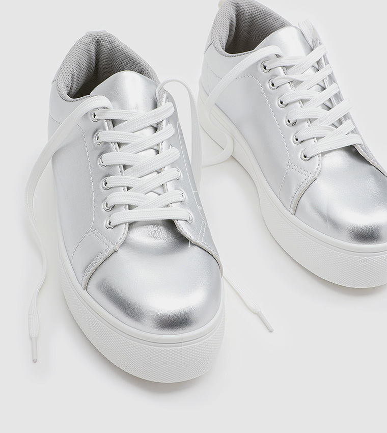 Silver on sale platform shoes