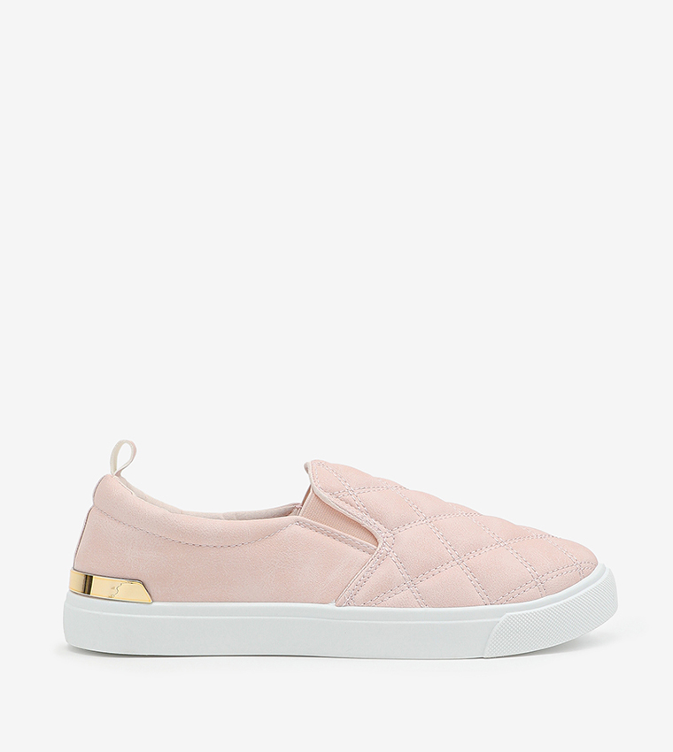 Pink cheap quilted sneakers