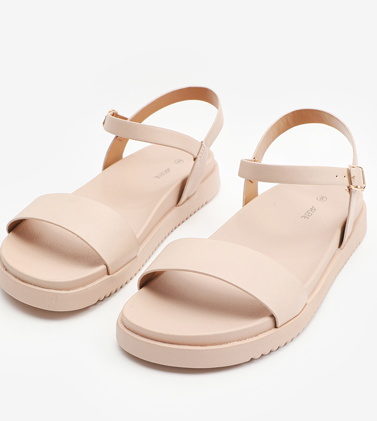 Single Band Platform Sandals