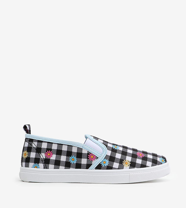 Gingham Slip On Low Top Sneakers