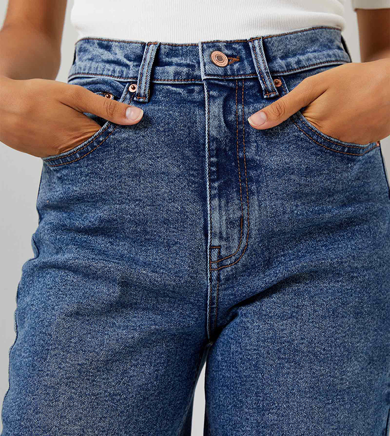 High Rise Baggy Straight Jeans