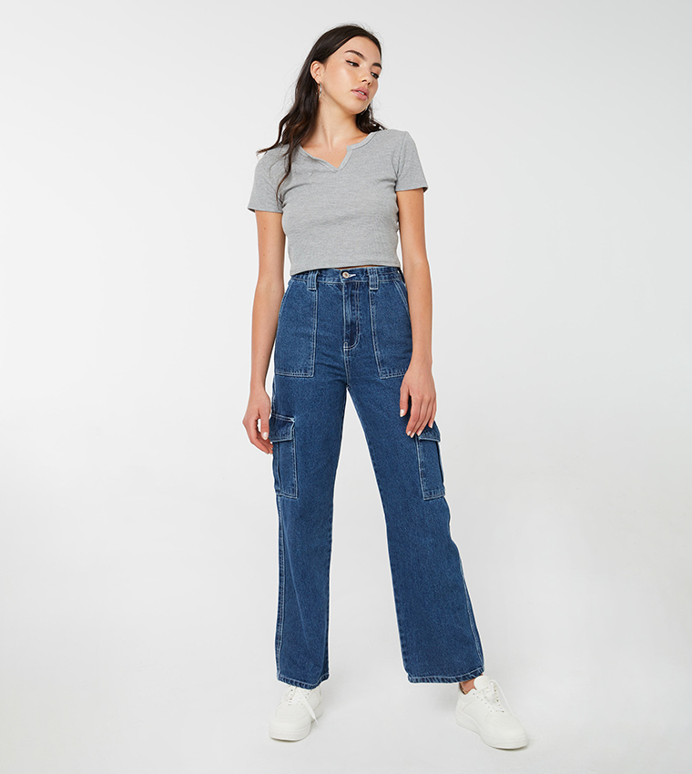 BDG Kate High Waisted Baggy Jean in Blue