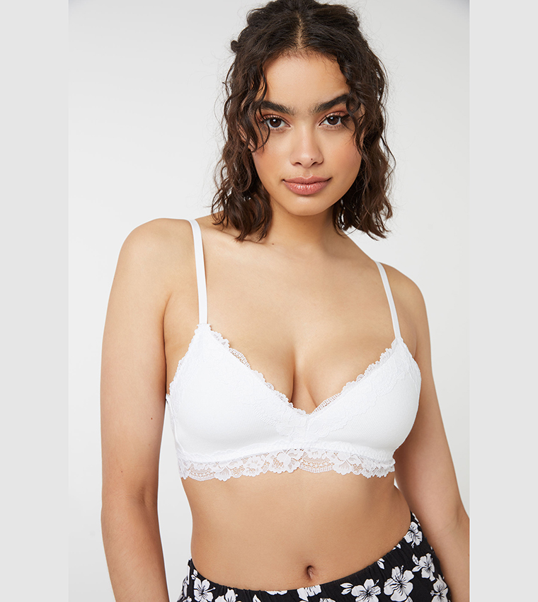 Buy Marks & Spencer Sumptuously Soft FC Lace Trim T Shirt Bra In