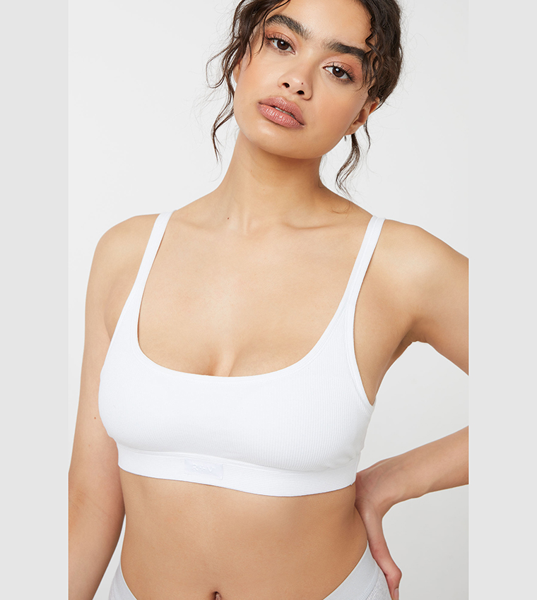 Signature ribbed band bralette