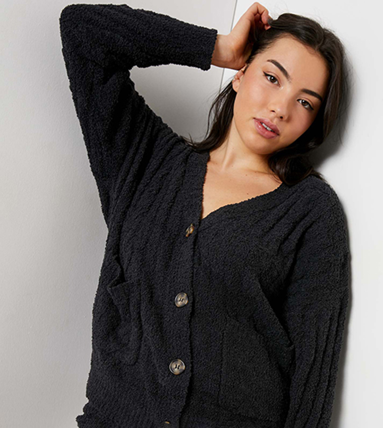 Black best sale lounge cardigan