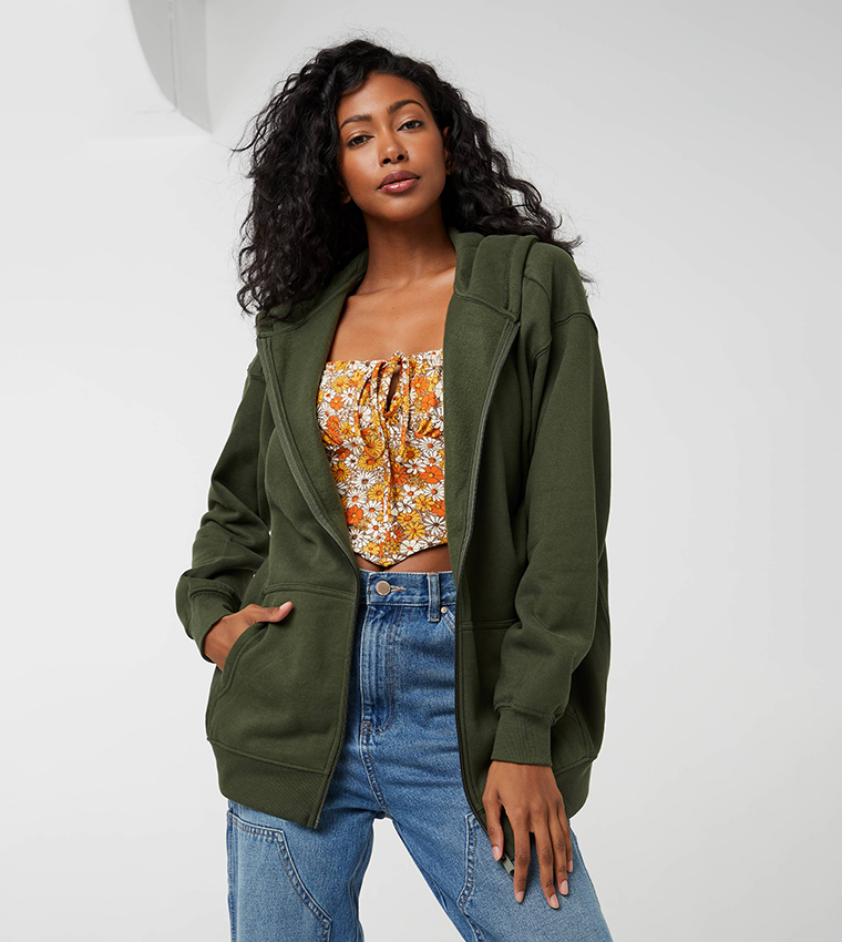 Oversized Zip-Up Hoodie