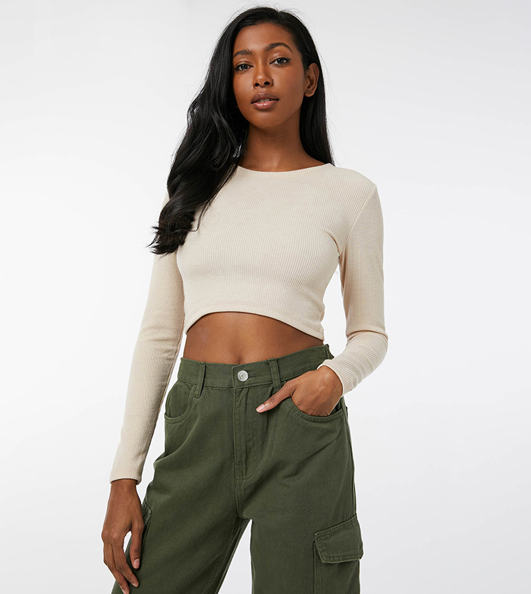 Long Sleeves Cropped Top