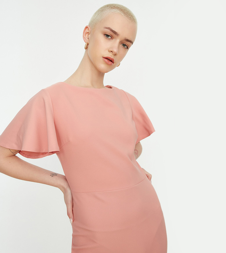 Classic Midi Flounce Dress