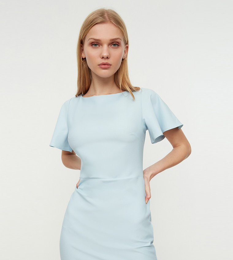 Classic Midi Flounce Dress