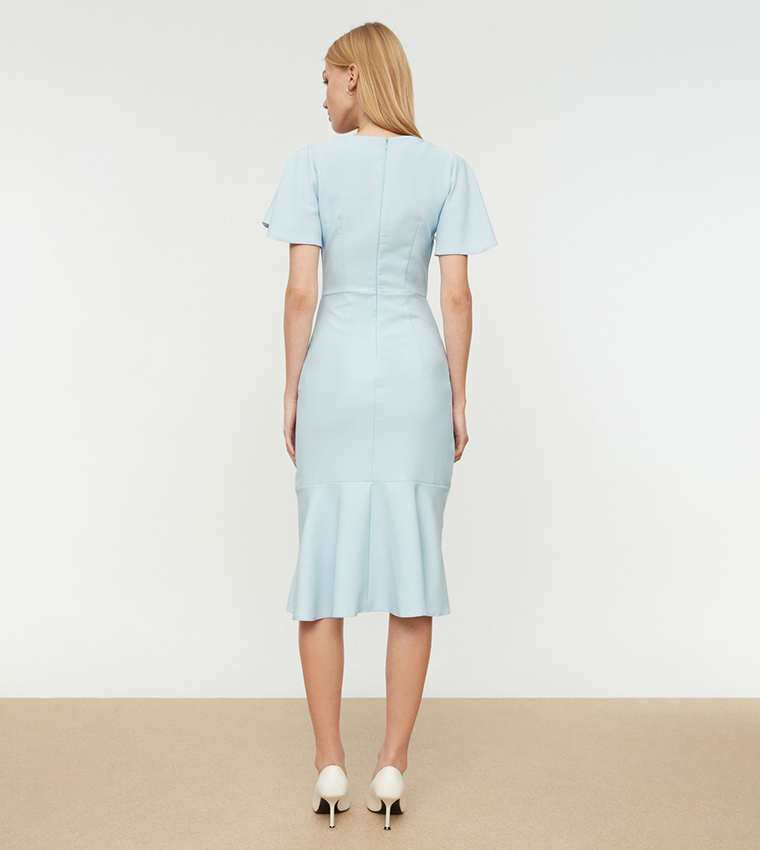 Classic Midi Flounce Dress