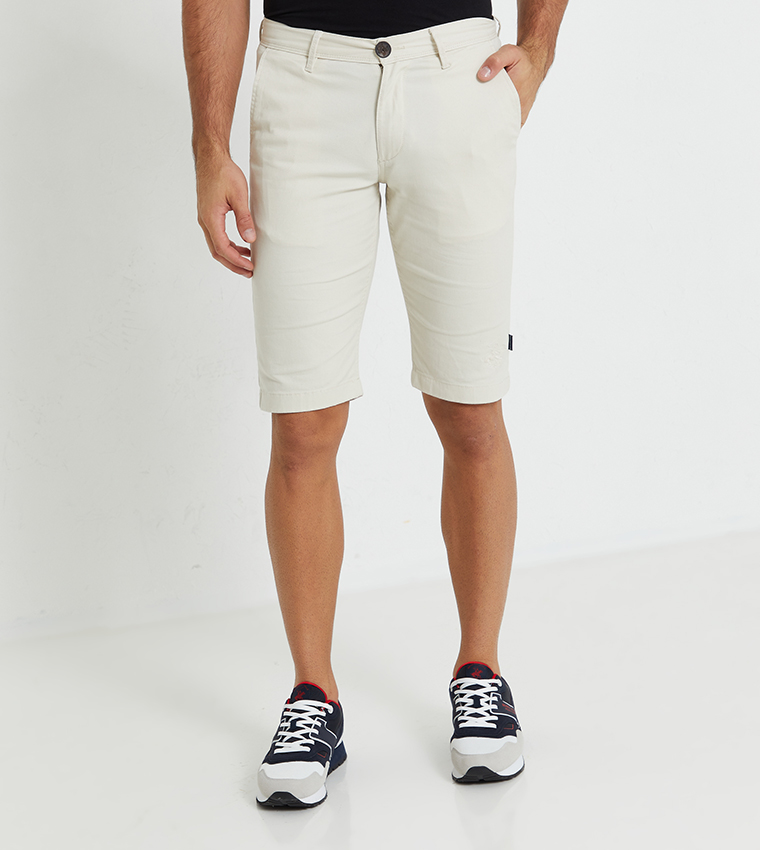 Skinny Solid Twill Shorts