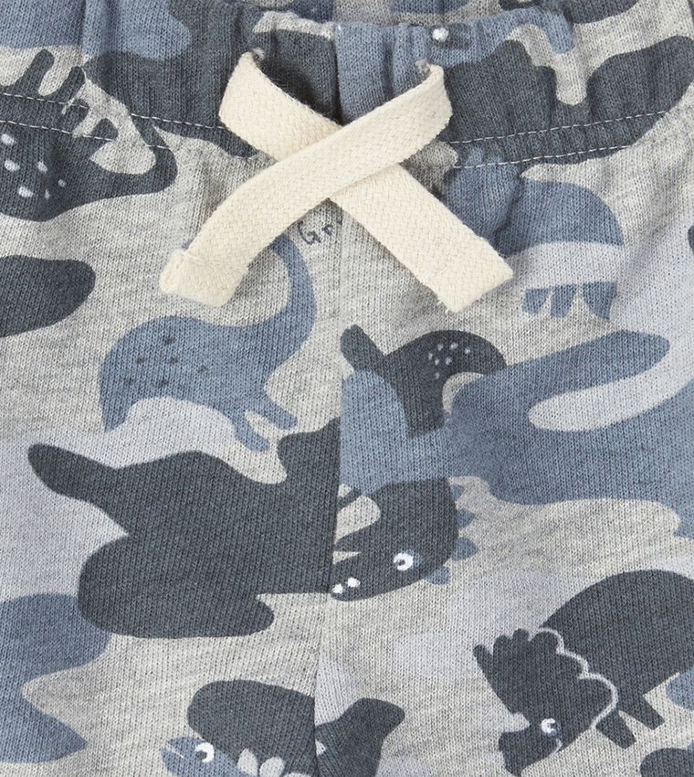 Baby Boy's Camo Dino Printed Shorts