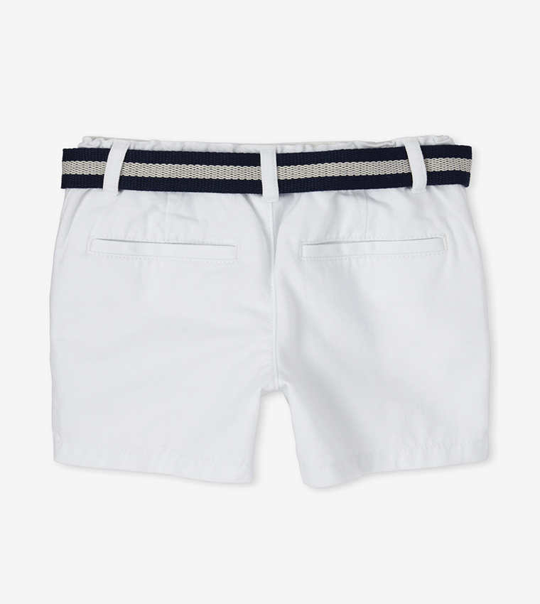 Boys white chino shorts shop